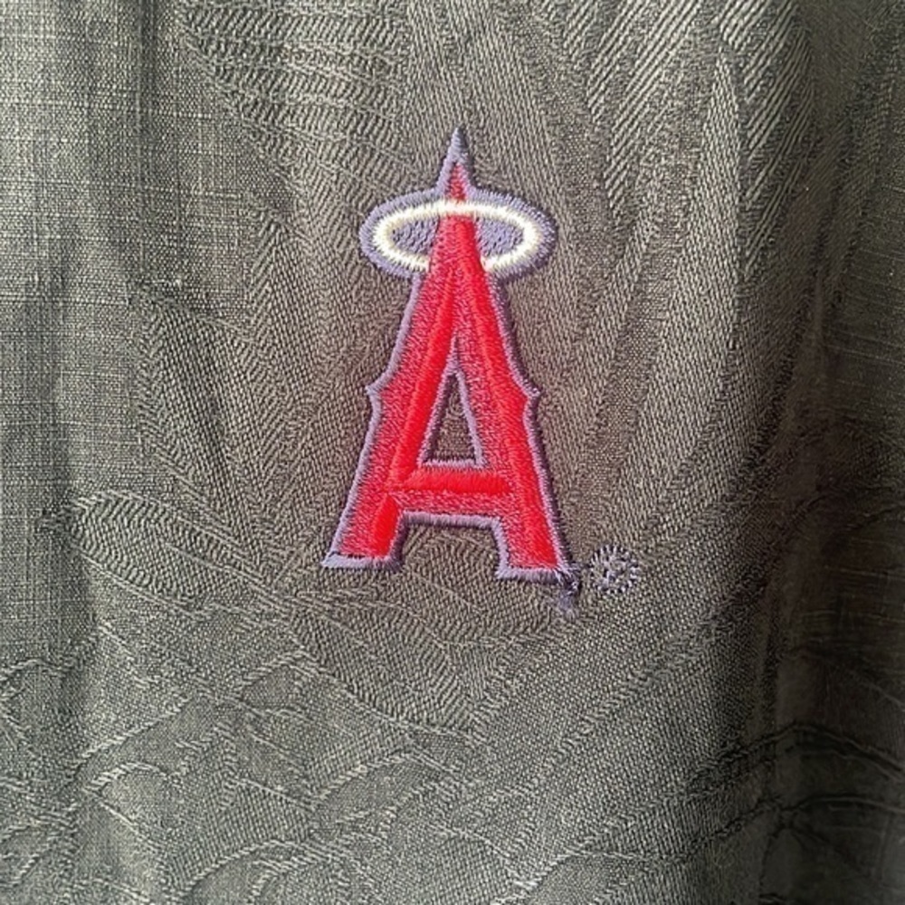 NWT Tommy Bahama Shirt Los Angelos Angels MLB 100% Silk size XL - Picture 3 of 14